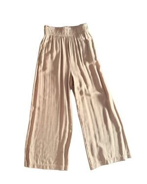 H&M Tan Camel Wide Leg High Waist Pants Size XS Like New